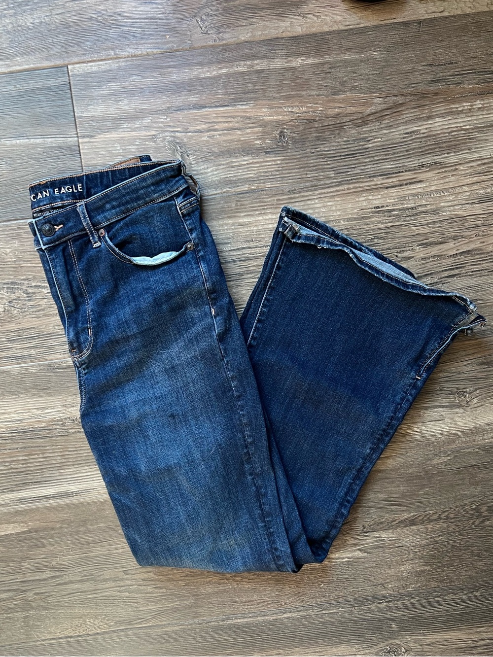 American Eagle Outfitters Dark Indigo Flare Jeans